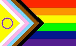 Inclusive progressive rainbow LGBTQIA flag